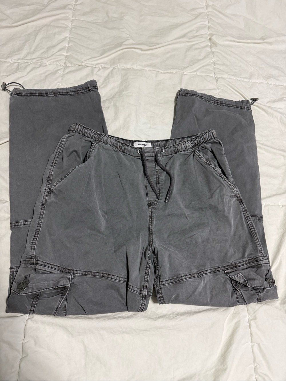 Garage women’s Cargo Drawstring Pants — Gray